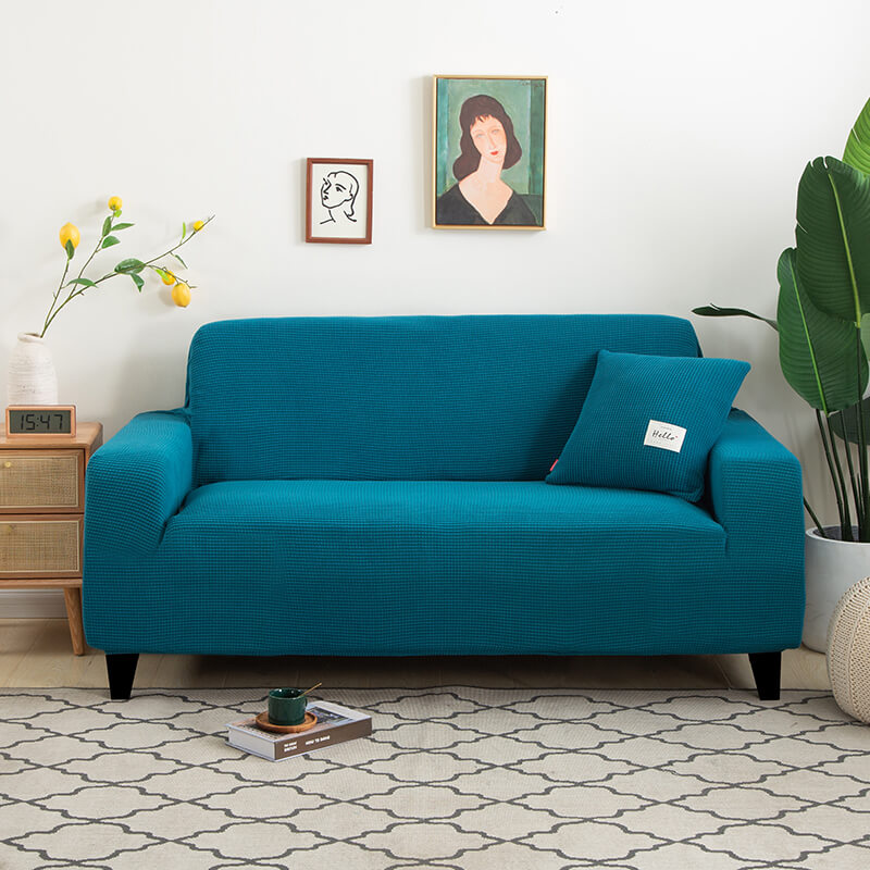 Crfatop Soft Couch Covers with Arms Thicked Waterproof Sofa Slipcover XLTeal