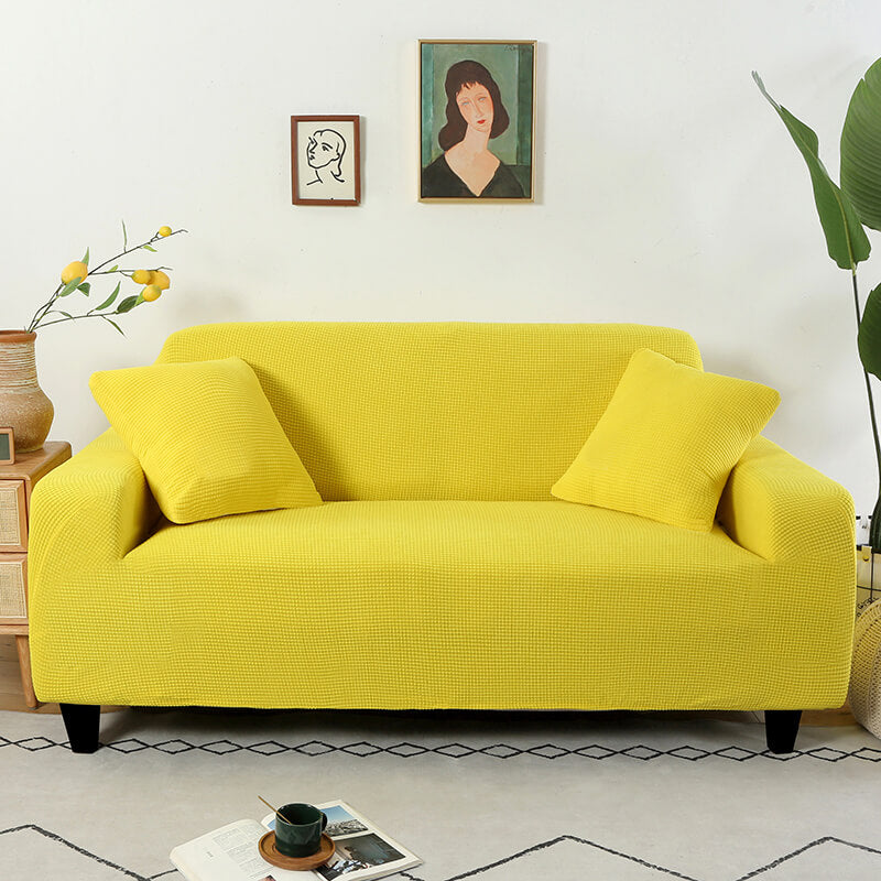 Crfatop Soft Couch Covers with Arms Thicked Waterproof Sofa Slipcover XLYellow
