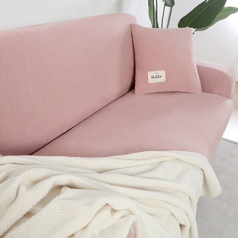 Crfatop Solid Color Sofa & loveseat Covers Velvet Protective Covering for Sofas 