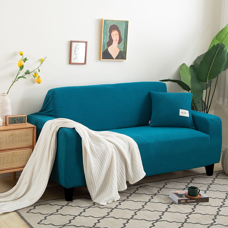 Crfatop Solid Color Sofa & loveseat Covers Velvet Protective Covering for Sofas STeal