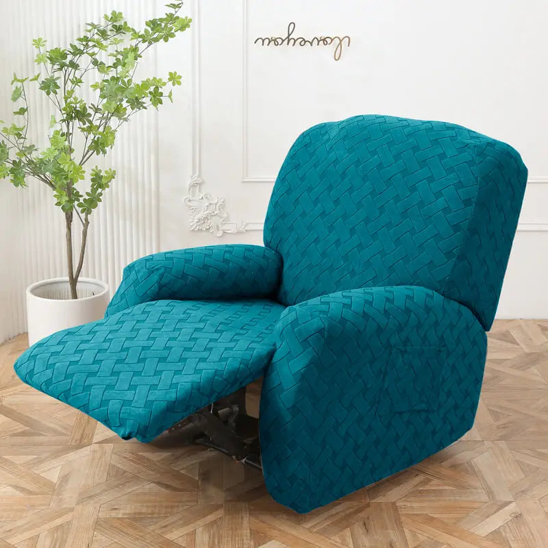 Crfatop Stretch Jacquard Lazy Boy Recliner Slipcover Teal