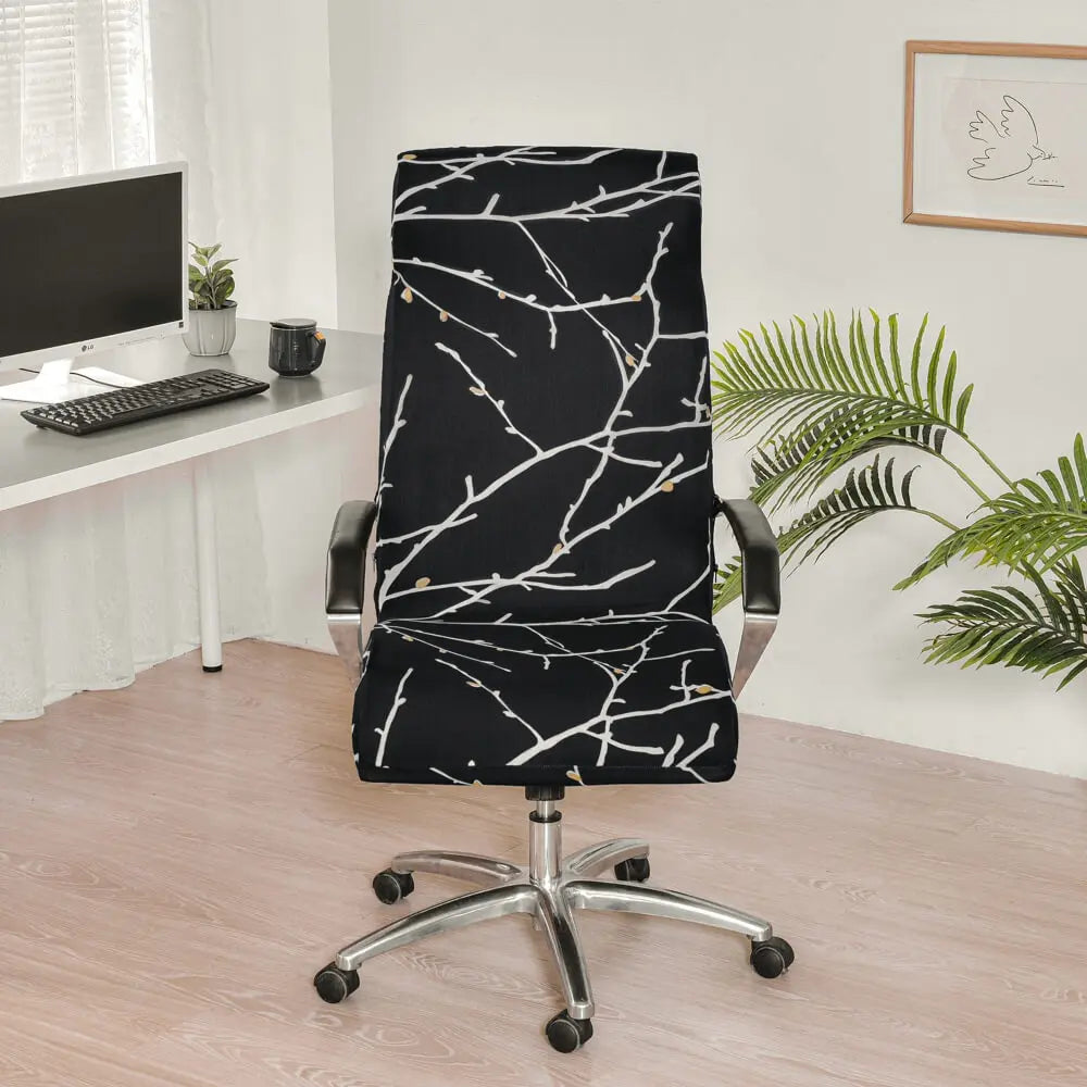 Crfatop Stretch Office Chair Cover with Zipper