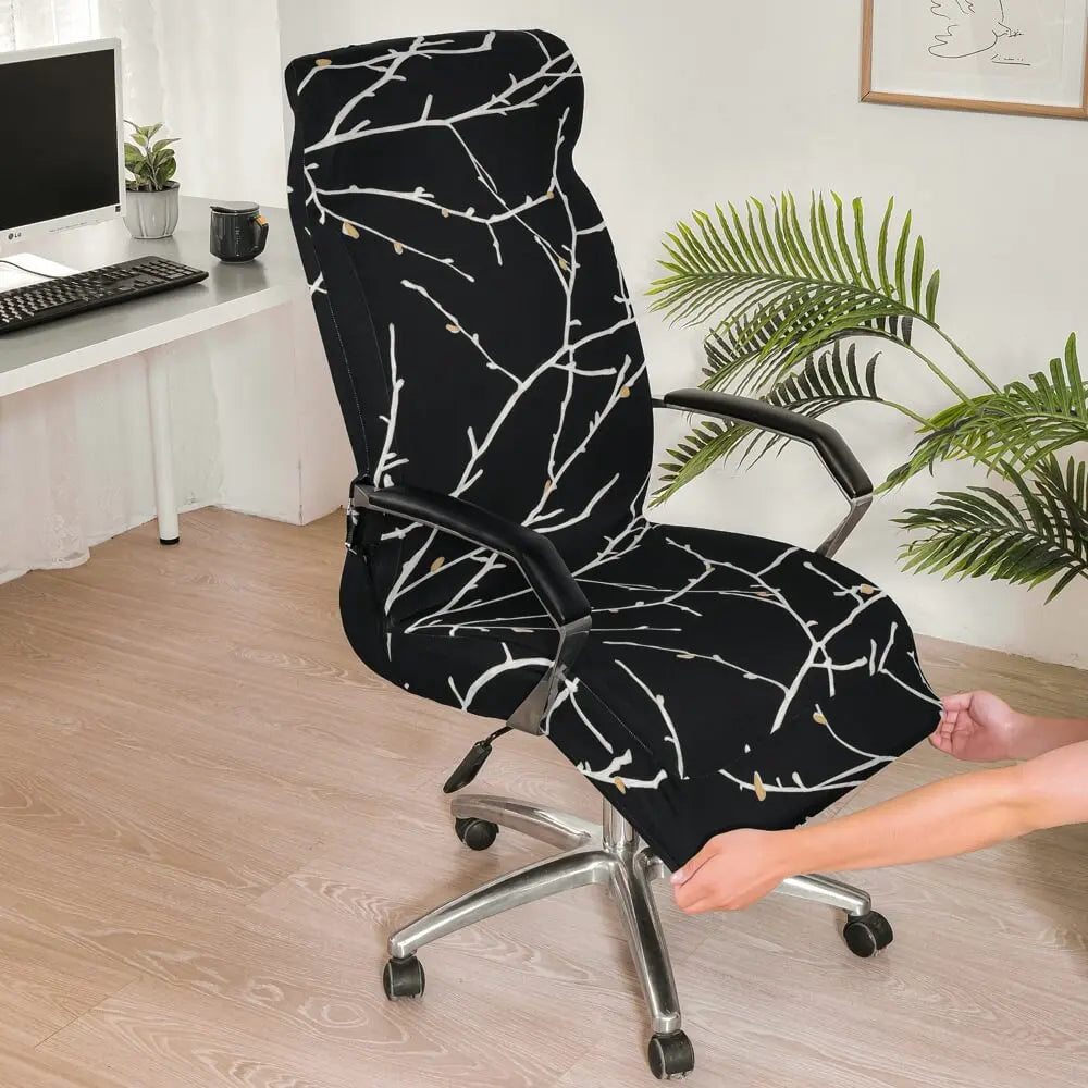 Crfatop Stretch Office Chair Cover with Zipper