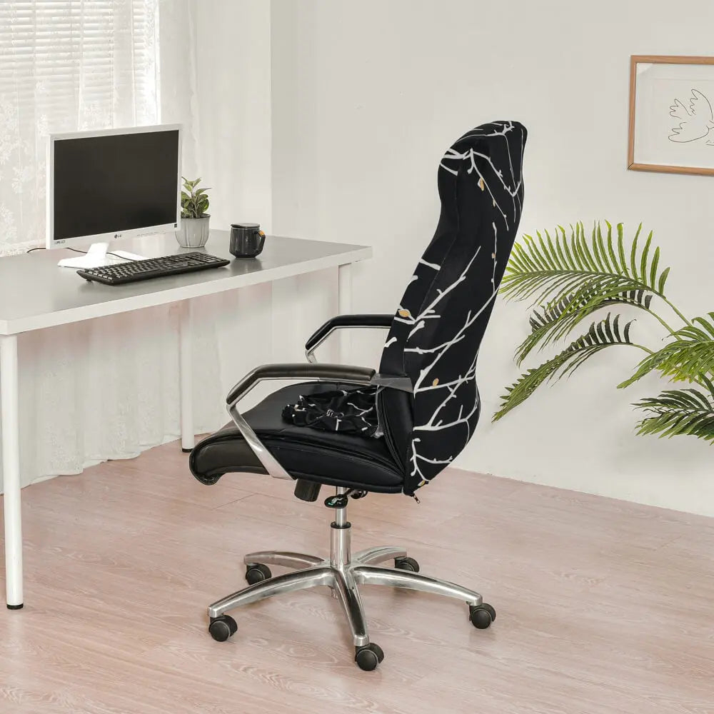 Crfatop Stretch Office Chair Cover with Zipper