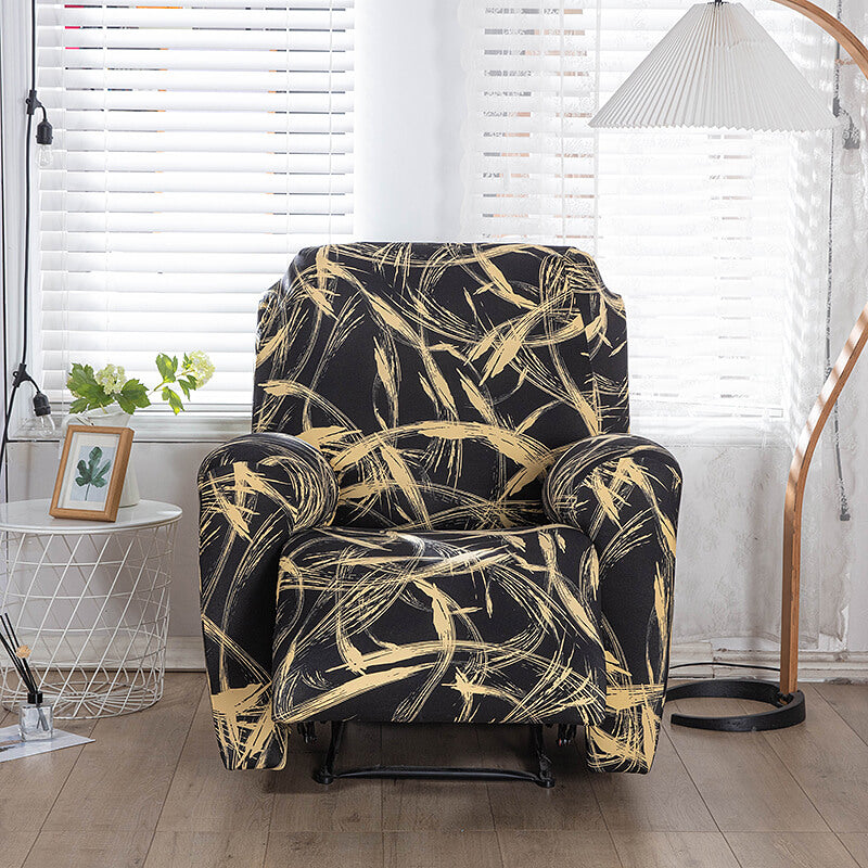 Crfatop Stretch Recliner Couch Cover Armchair Sofa Cover with Pockets 