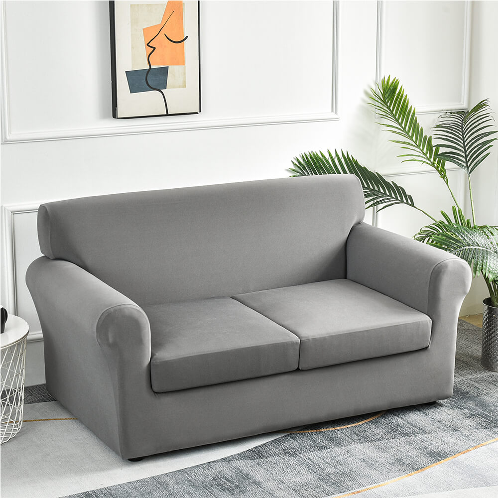 Crfatop Stretch Sofa Slipcovers with Separate Cushion Covers LoveseatsofaGrey