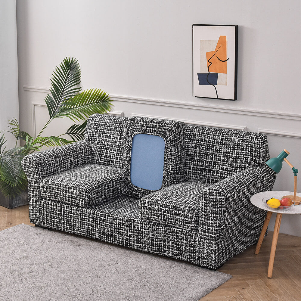 Crfatop Super Stretch 4 Pieces Sofa Covers for 3 Cushion Couch Covers 