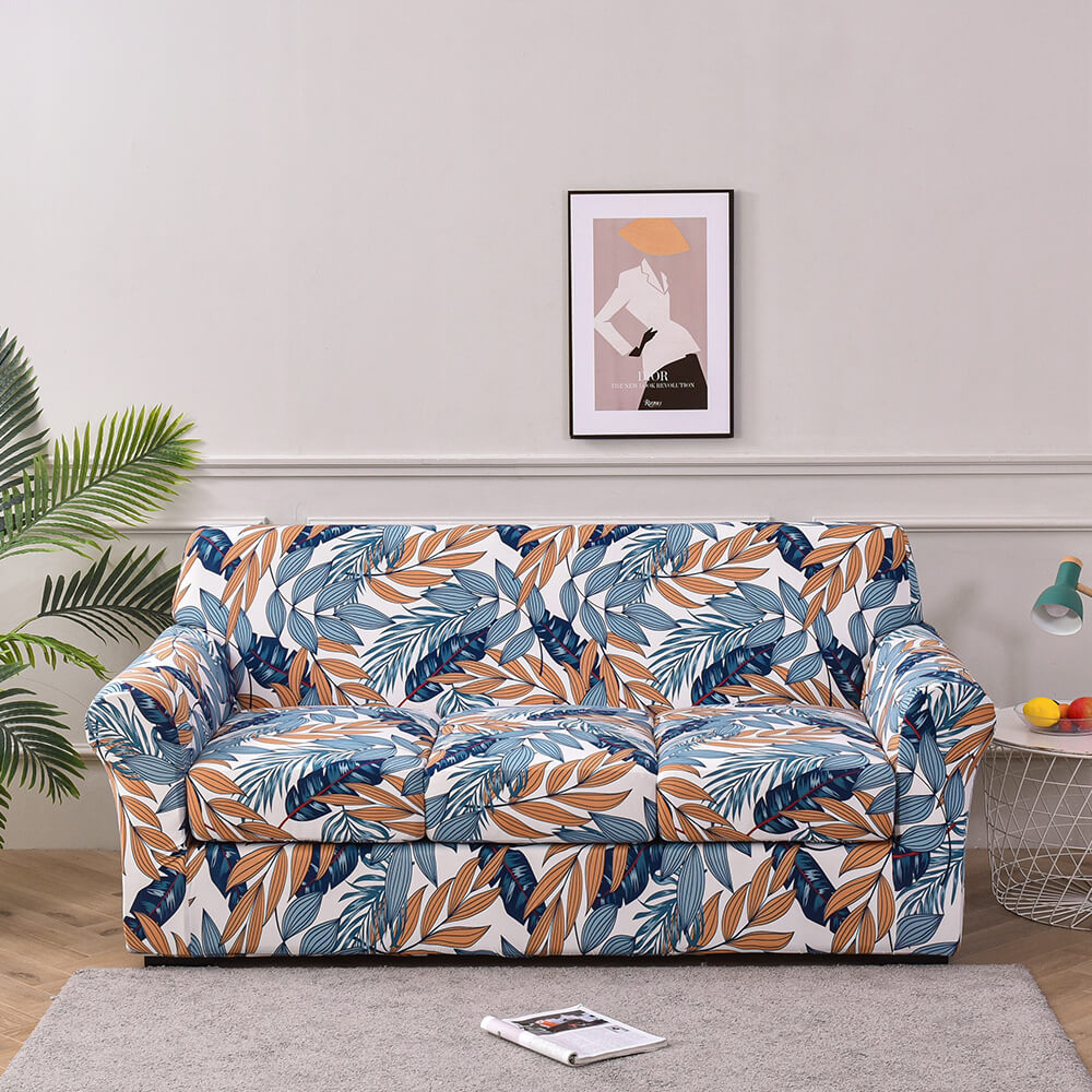 Crfatop Super Stretch 4 Pieces Sofa Covers for 3 Cushion Couch Covers 