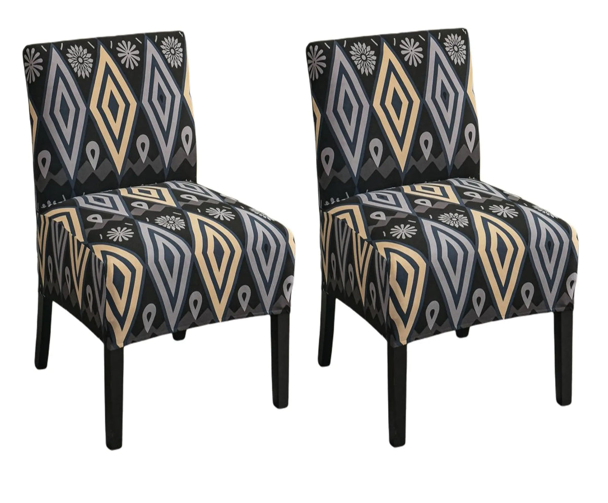 1 Pair Armless Accent Chair Cover Stretch Armless Chair Cover Chair Slipcover Protector with Elastic Bottom Crfatop %sku%