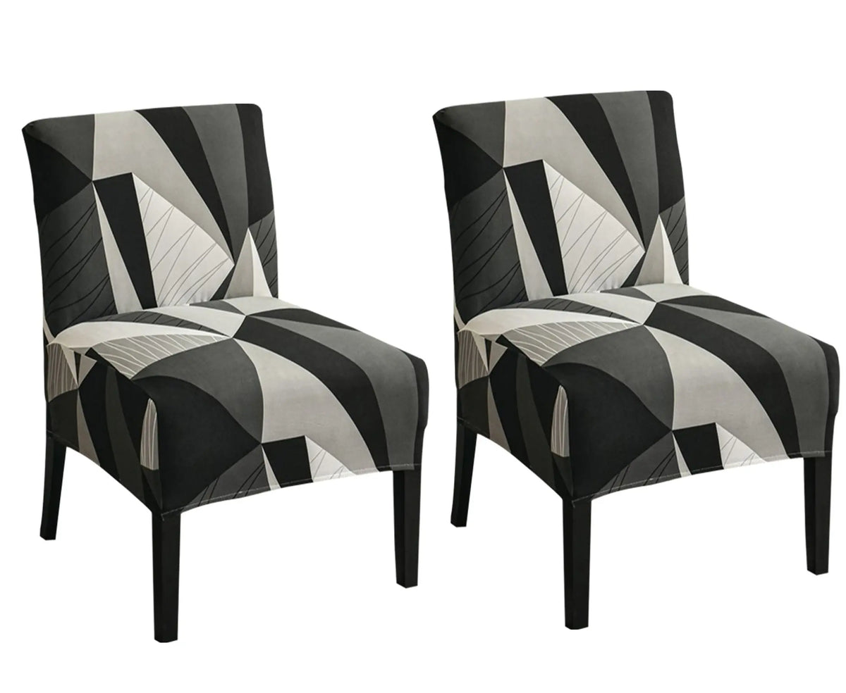 1 Pair Armless Accent Chair Cover Stretch Armless Chair Cover Chair Slipcover Protector with Elastic Bottom Crfatop %sku%