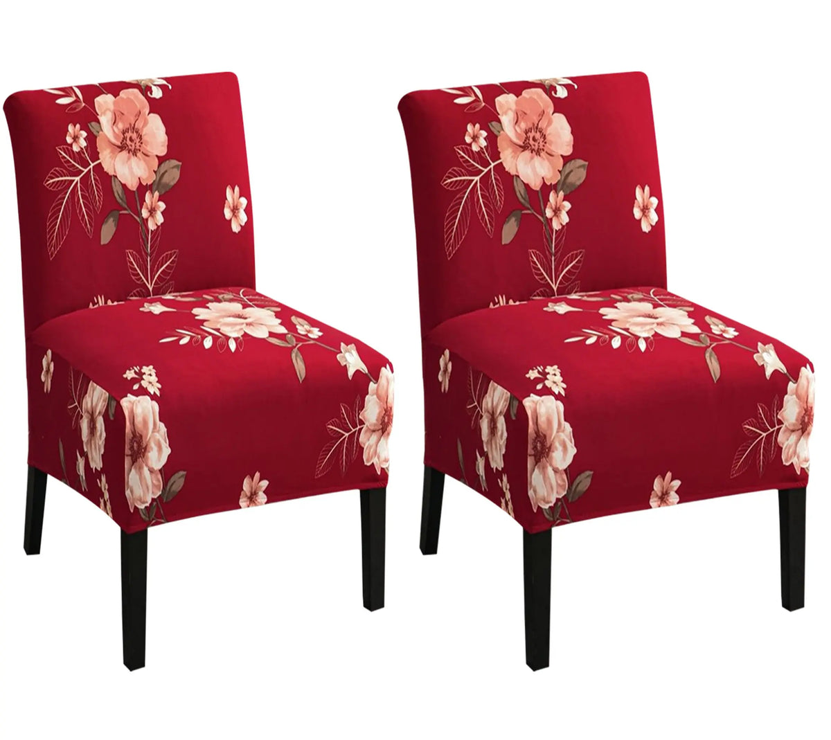 1 Pair Armless Accent Chair Cover Stretch Armless Chair Cover Chair Slipcover Protector with Elastic Bottom Crfatop %sku%
