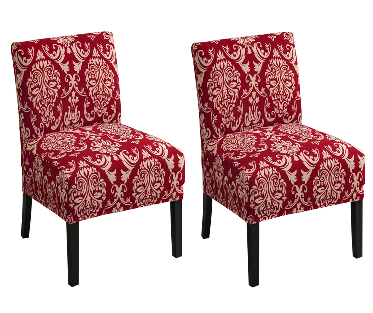 1 Pair Armless Accent Chair Cover Stretch Armless Chair Cover Chair Slipcover Protector with Elastic Bottom Crfatop %sku%