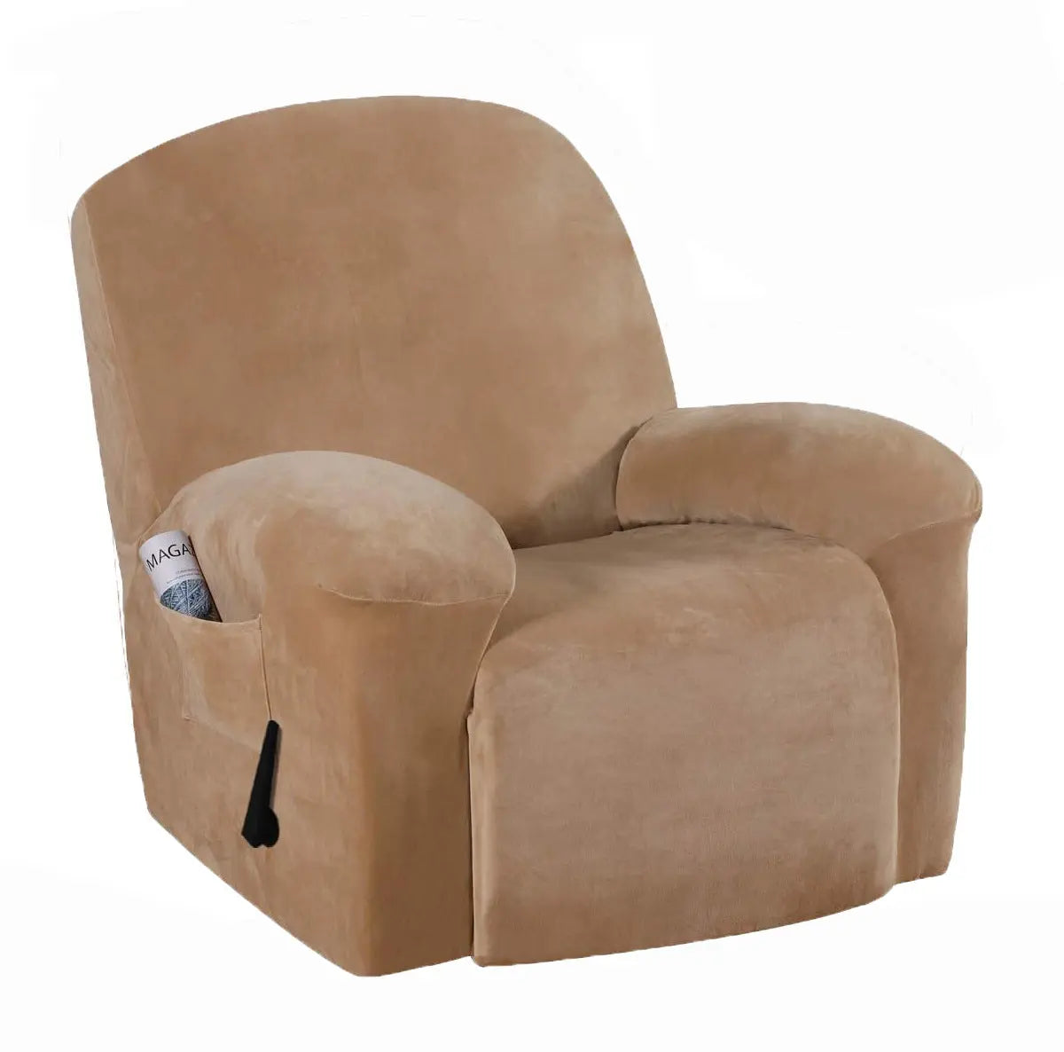 Crfatop 1 Piece Stretch Velvet Plush Recliner Slipcovers