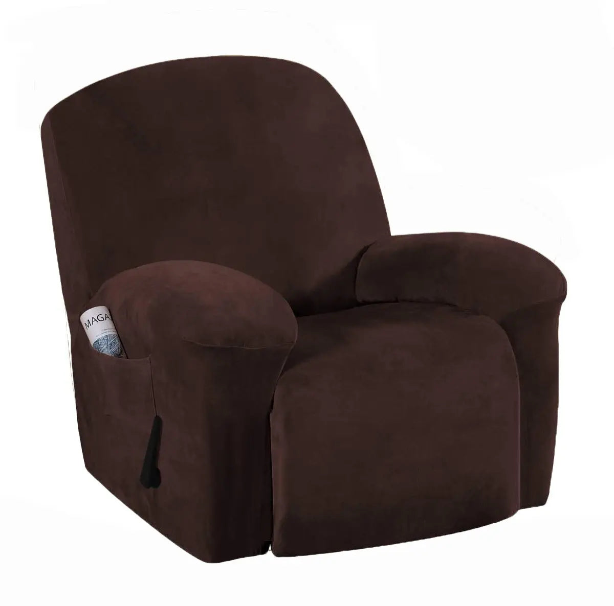 Crfatop 1 Piece Stretch Velvet Plush Recliner Slipcovers