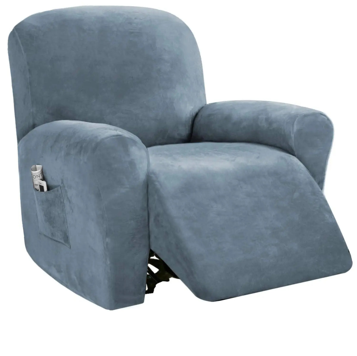 Crfatop 1 Piece Stretch Velvet Plush Recliner Slipcovers