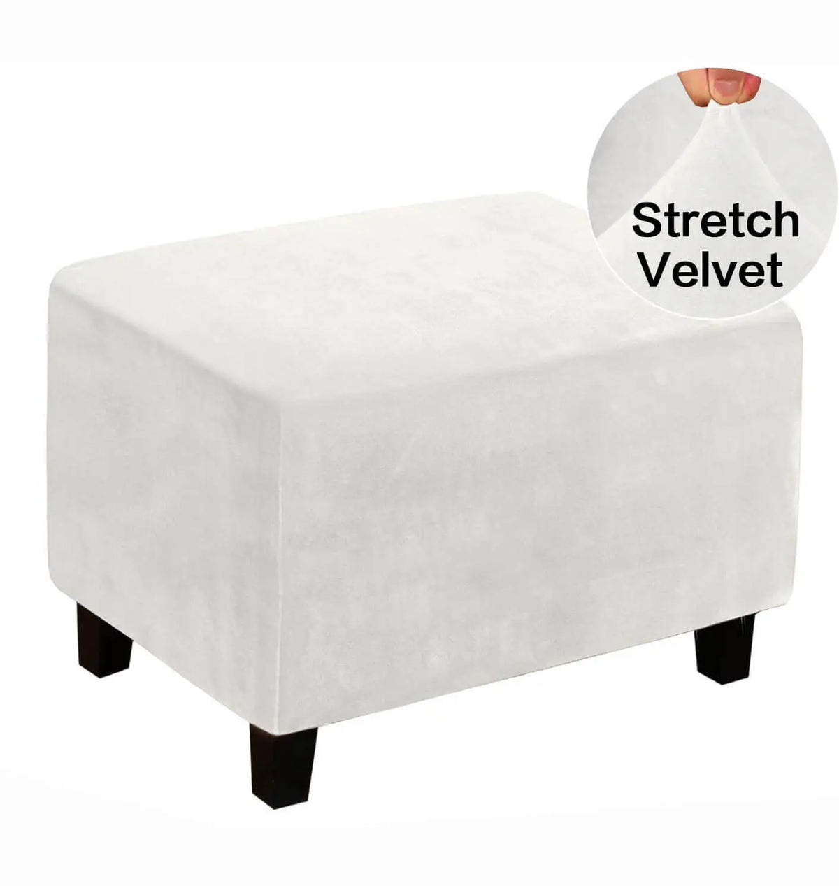 1 Piece Velvet Plush Rectangle Folding Storage Covers Ottoman Slipcovers Crfatop %sku%