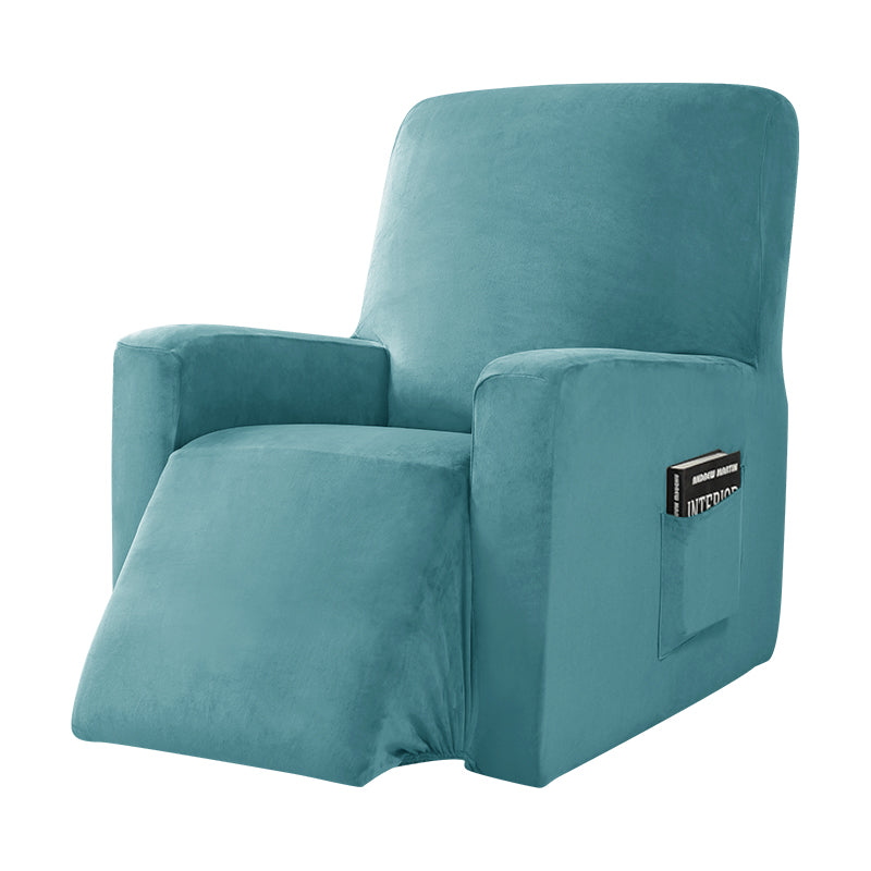 Velvet Recliner Chair Cover Soft 4 Pieces Slipcover Fits One Seat Sofa Armchair Crfatop %sku%
