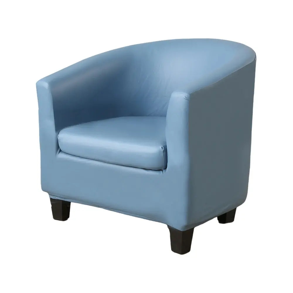 2 Pcs/Set Tub Chair Cover Waterproof Round Sofa Slipcover Furniture Protector with Arm Crfatop %sku%
