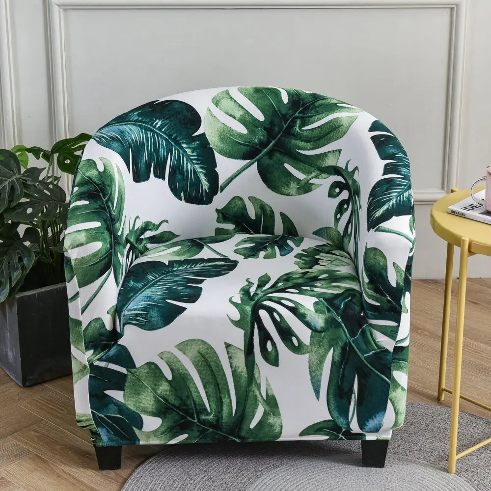 2 Piece Multi-colors Stretch Club Chair Slipcovers with Cushion Cover Furniture Protector Cover Crfatop %sku%
