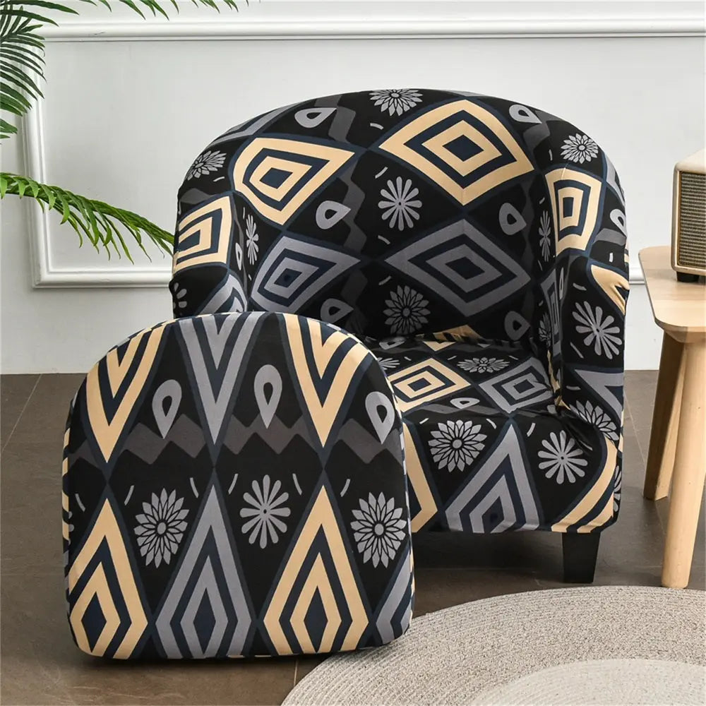 2 Pieces Stretch Club Chair Slipcover Armchair Cover Sofa Cover Barrel Tub Chair Furniture Protector Crfatop %sku%