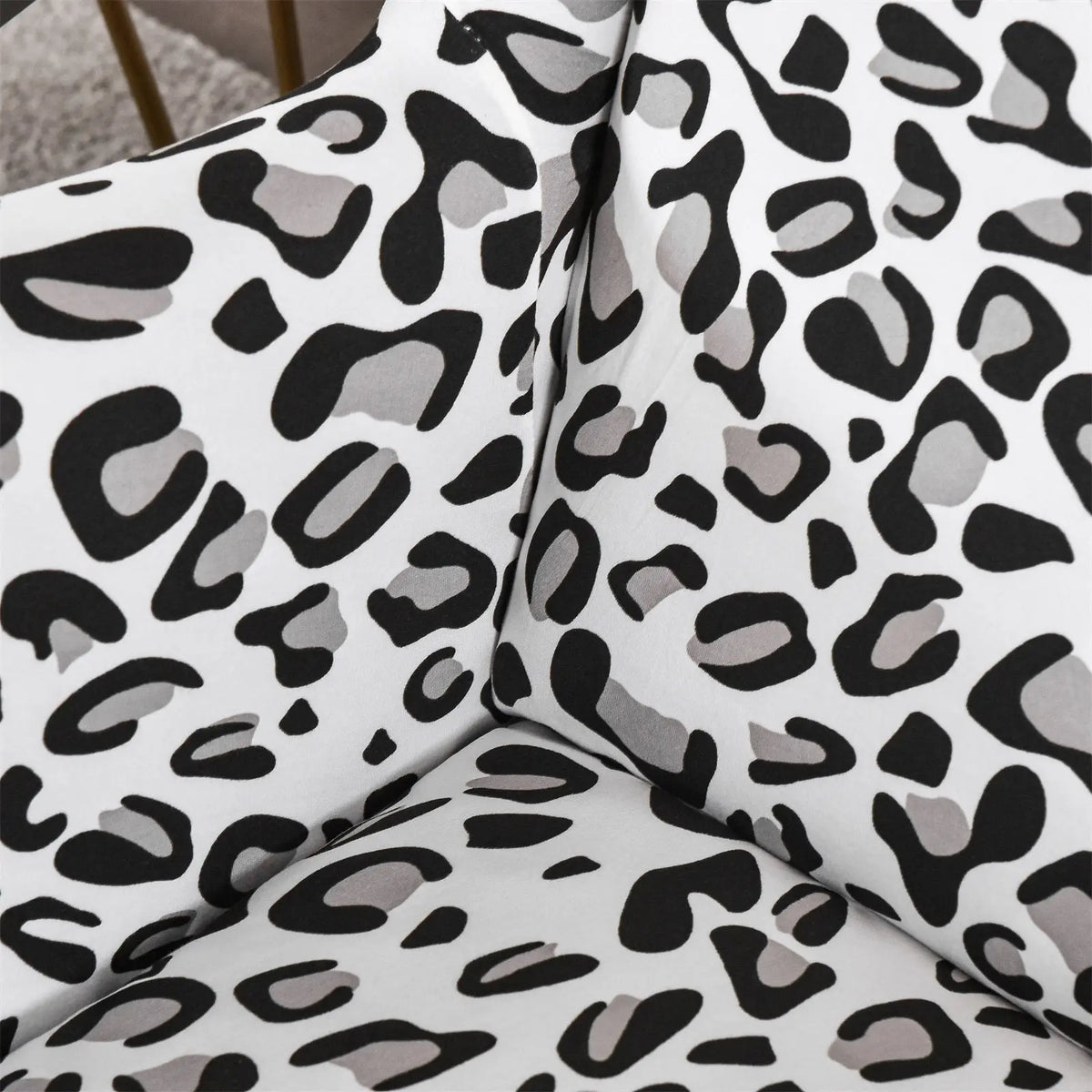 2 Pieces Stretch Leopard Prints Wingback Chair Cover Slipcovers Spandex Fabric Armchair Covers with Elastic Bottom WB0001 Crfatop %sku%
