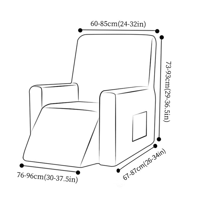 Velvet Recliner Chair Cover Soft 4 Pieces Slipcover Fits One Seat Sofa Armchair Crfatop %sku%