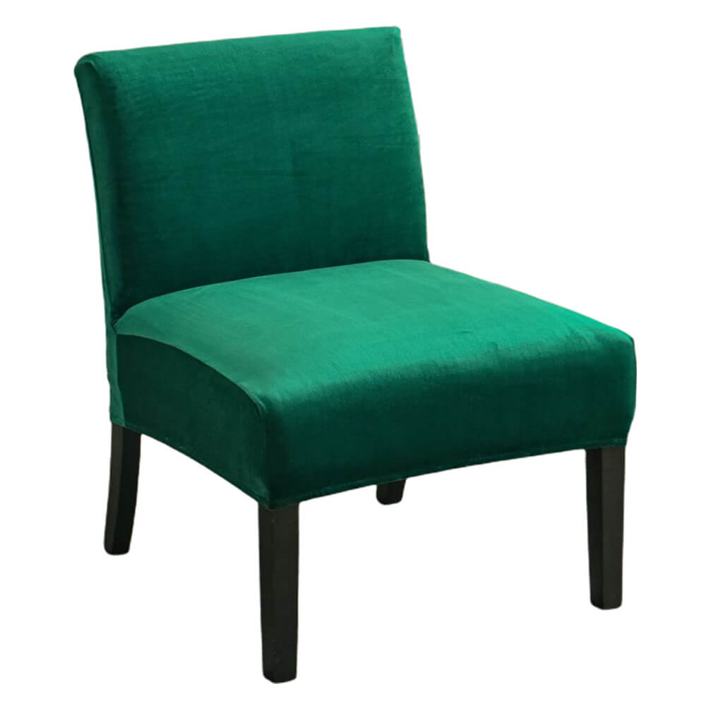 Green velvet chair slipcover deals