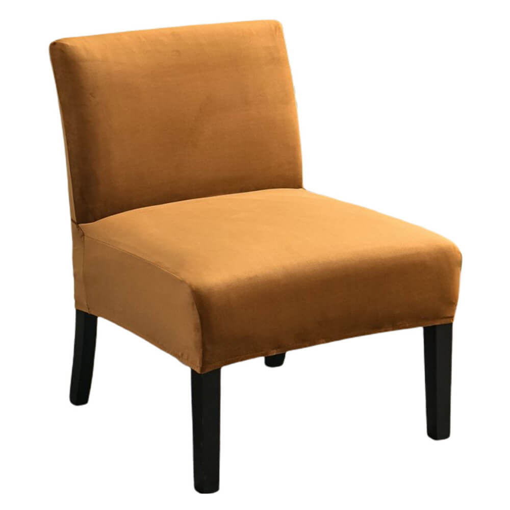 Velvet Armless Chair Cover Solid Color Chair Slipcover Top Level Crfatop %sku%