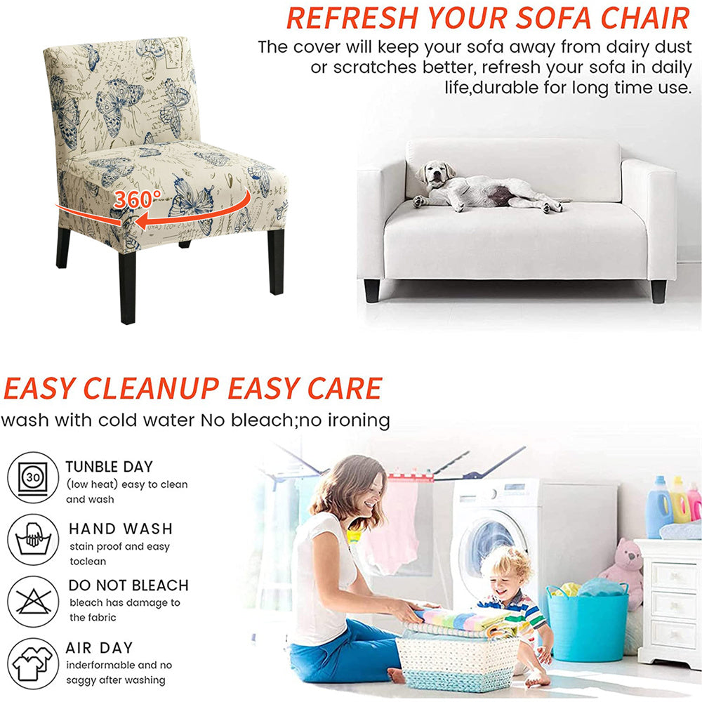 Crfatop Armless Accent Chair Cover Dining Chair Slipcover