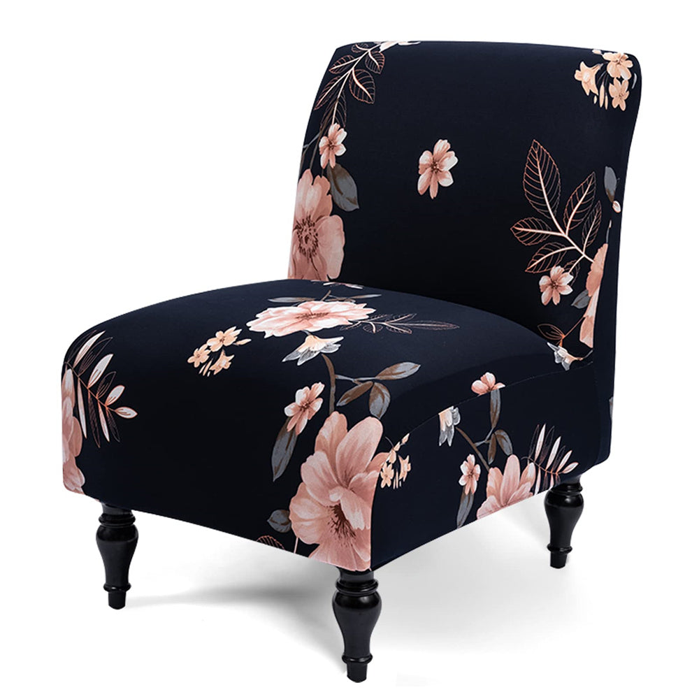 Floral Accent Chair Slipcover Unique One-size Armless Dining Chair Sofa Cover Crfatop %sku%
