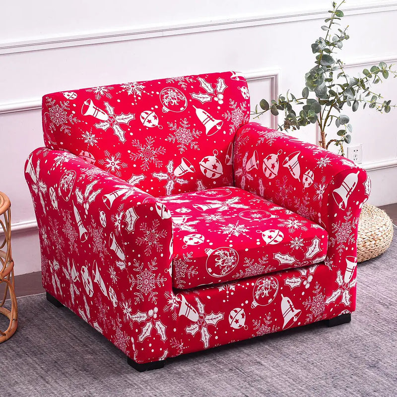 Christmas Couch Cover Box Cushion Armchair Slipcover Crfatop %sku%
