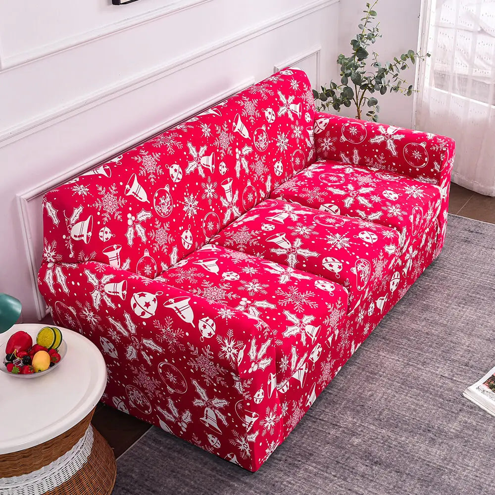 Christmas Couch Cover Box Cushion Armchair Slipcover Crfatop %sku%