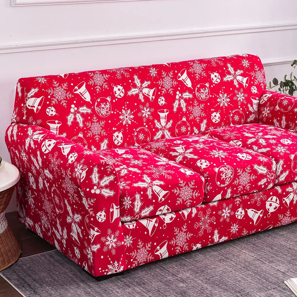 Christmas Couch Cover Box Cushion Armchair Slipcover Crfatop %sku%
