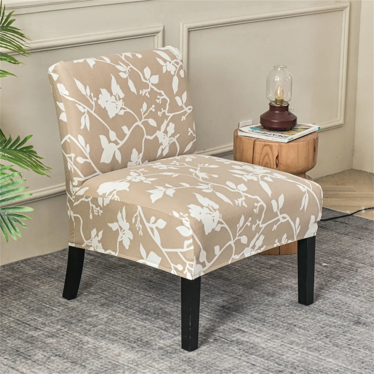 Armless Accent Chair Slipcover Washable Furniture Protector Covers for Living Dining Room Hotel Crfatop %sku%