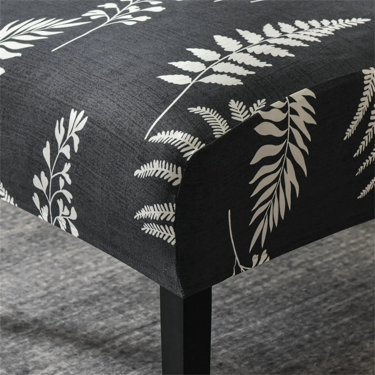 Armless Chair Cover Flowers Leaves Slipcovers Stretch Chair Seat Covers Elastic Couch Furniture Protector Covers Crfatop %sku%