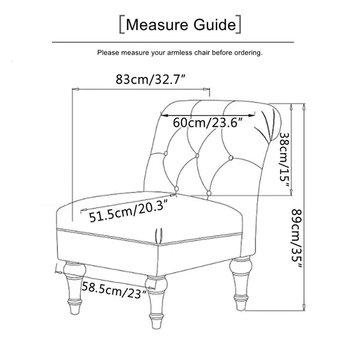Armless Chair Slipcover Removable Armless Accent Chair Covers Washable Chair Slipcovers Crfatop %sku%