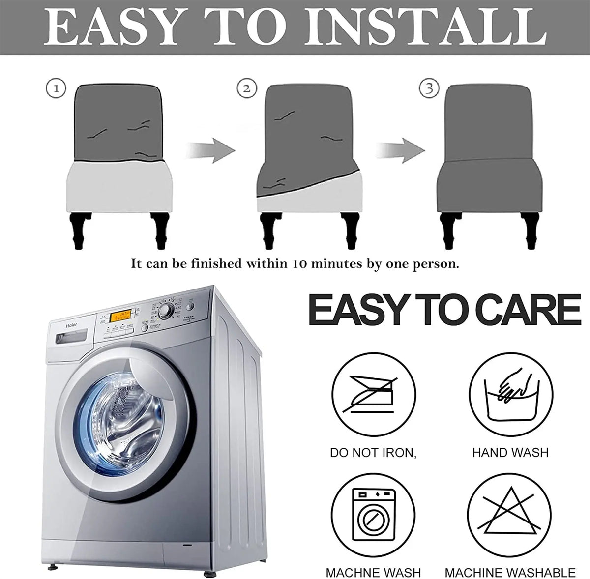 Armless Chair Slipcover Removable Armless Accent Chair Covers Washable Chair Slipcovers Crfatop %sku%