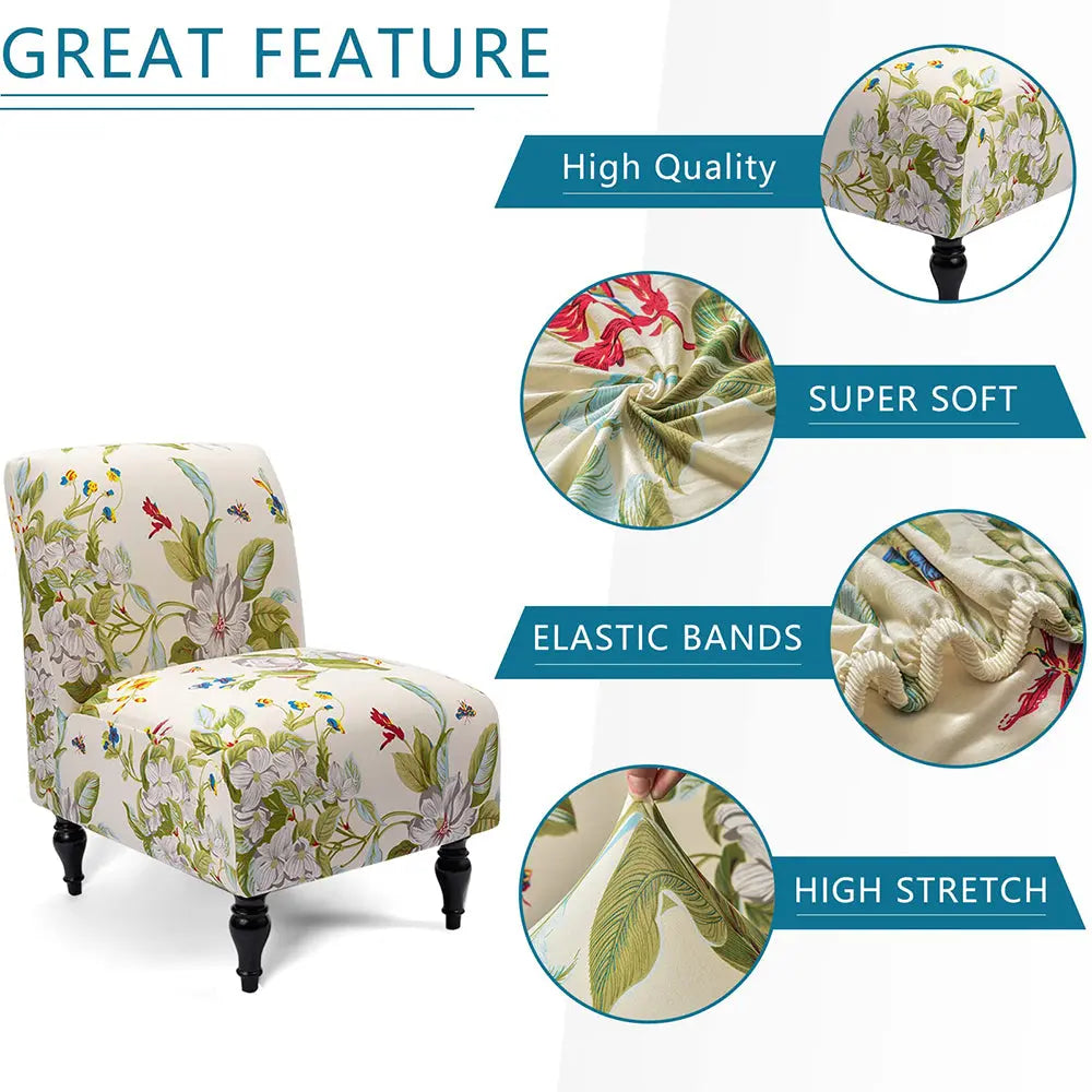 Armless Chair Slipcover Removable Armless Accent Chair Covers Washable Chair Slipcovers Crfatop %sku%