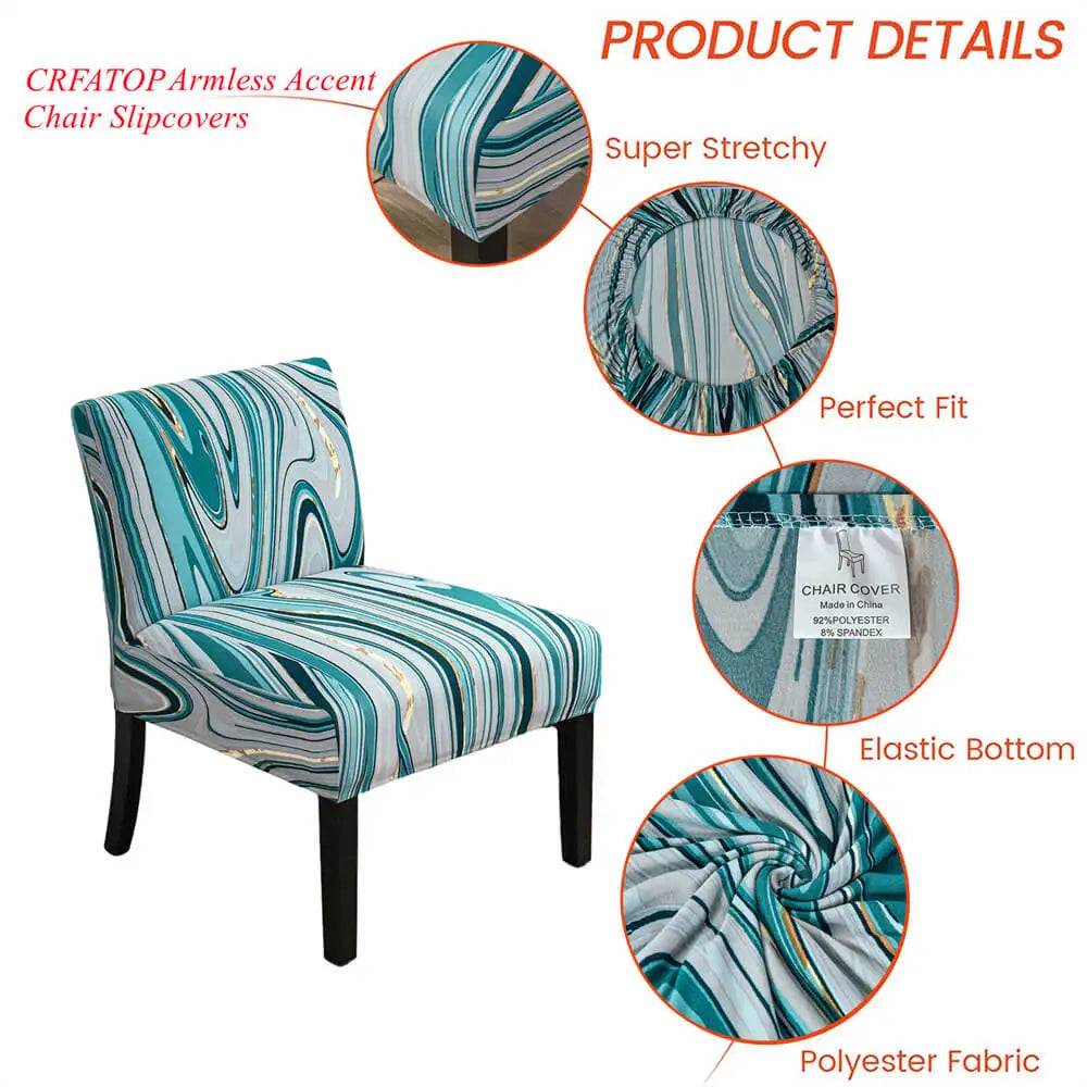 Armless Chair Slipcover Stretch Accent Chair Cover Crfatop %sku%