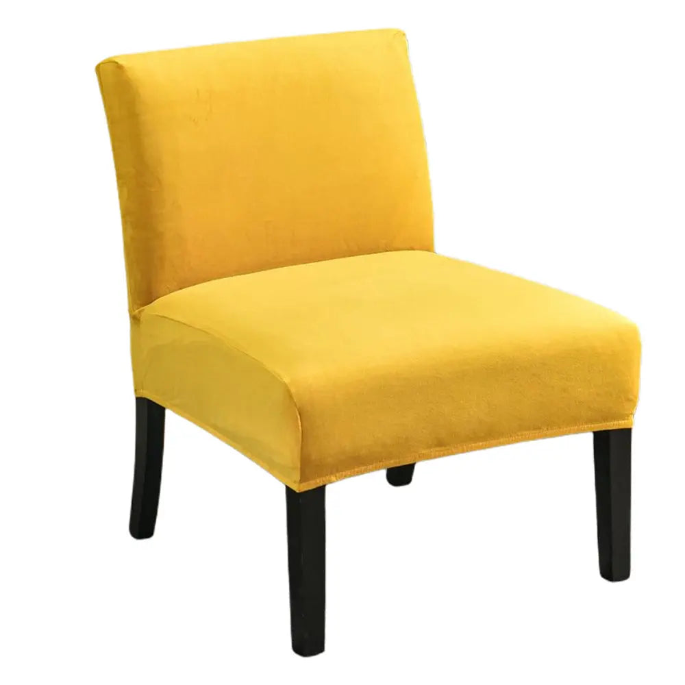 Bright Yellow Accent Armlesss Chair Strethy Big Armchair Covers for Living Dining Room Hotel Crfatop %sku%