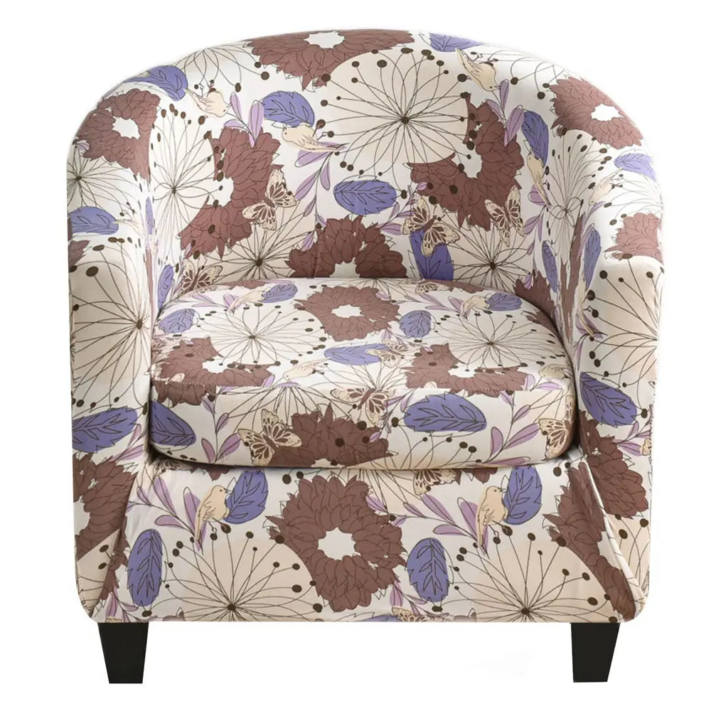 Charming 2022 Tulip Prints Tub Armchair Slipcover 2 Pieces Single Sofa Cover Non-slip Couch Cover Crfatop %sku%