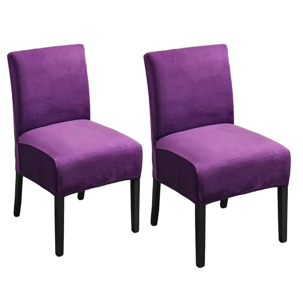 Chic Purple Wide Armless Accent Chair Cover Stretch One Pair Sofa Furniture Protector Covers Top Level Crfatop %sku%