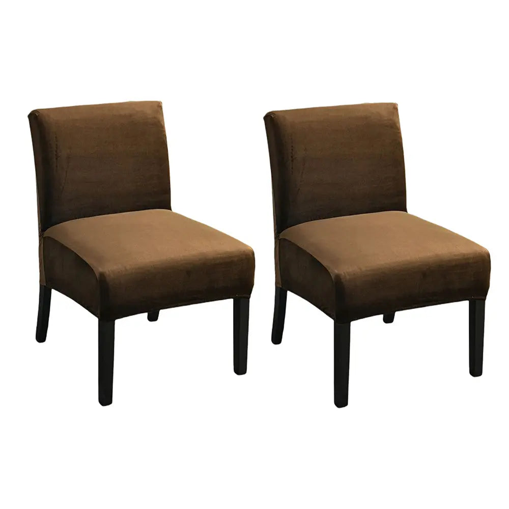 Chic Purple Wide Armless Accent Chair Cover Stretch One Pair Sofa Furniture Protector Covers Top Level Crfatop %sku%