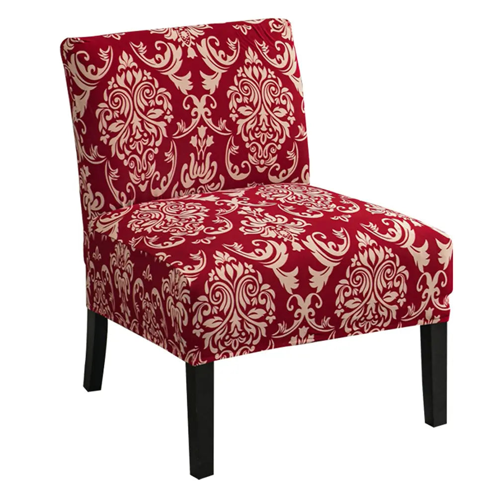 Chic Red Armless Accent Chair Slipcover 1 Piece Stretch Removable Chair Covers Crfatop %sku%