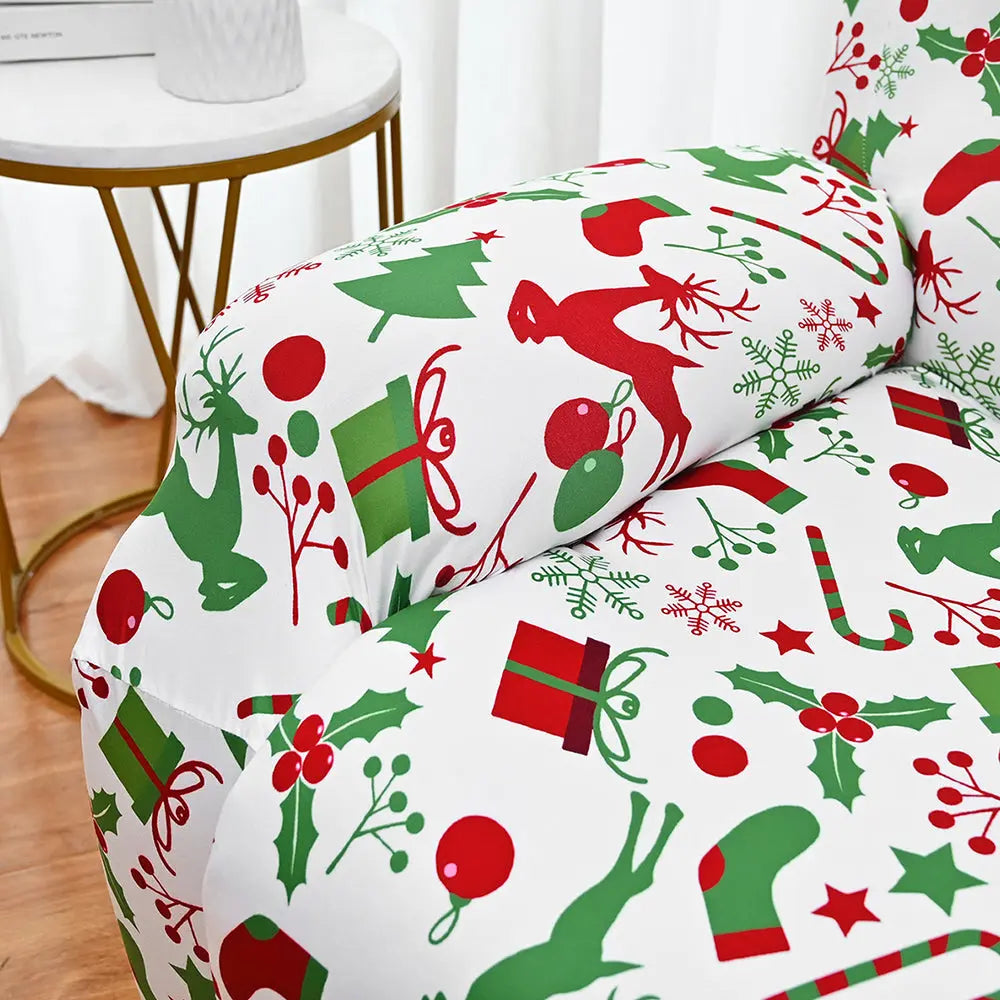 Christmas Recliner Slipcover Stretch All-Inclusive Reclining Chair Cover Crfatop %sku%