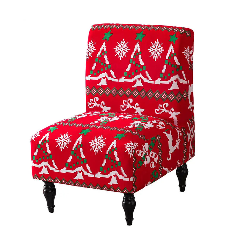 Christmas Style Armless Accent Slipper Chair Slipcover Crfatop %sku%