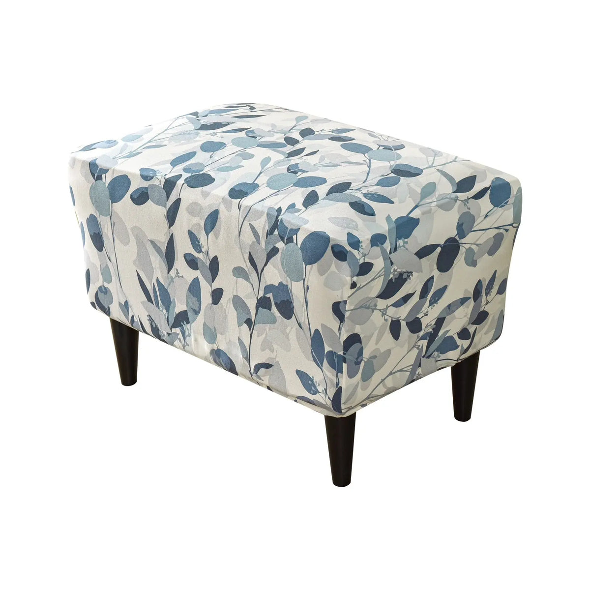 Crfatop Stretch Floral Ottoman Slipcover X-Large Rectangular Footstool Cover Protector Covers with Elastic Bottom Crfatop %sku%