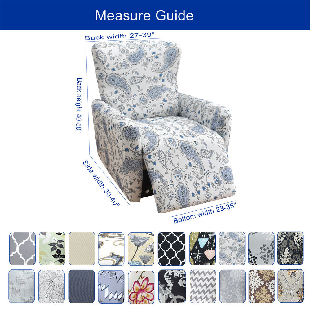 Classical Printing Recliner Slipcover Sofa Cover Including Include 1 Backrest Cover, 1 Seat Cover, 2 Armrest Cover Crfatop %sku%