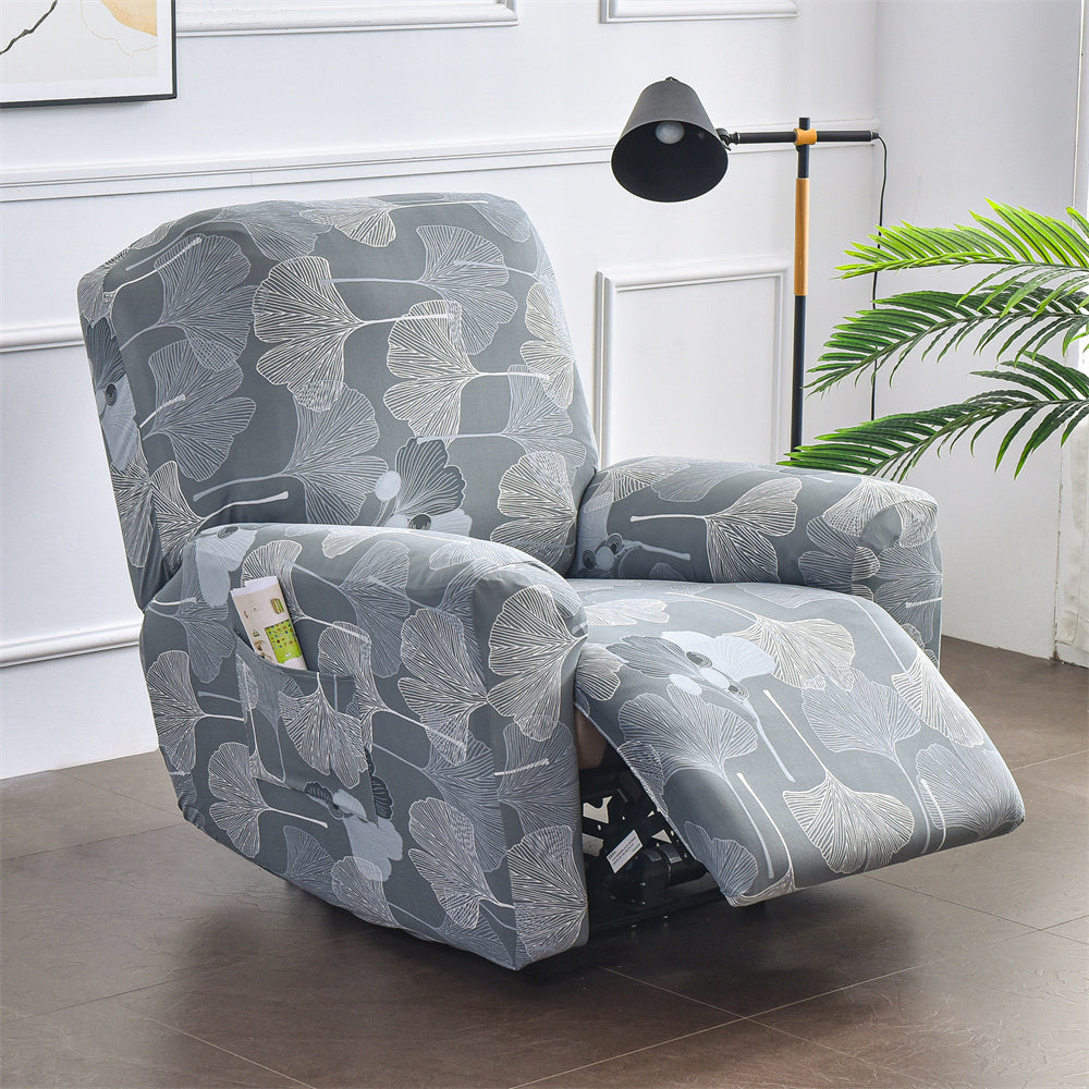 Colorful Prints Recliner Sofa Cover 4 Pieces Separated Soft Spandex Box Cushion Slipcovers Top Level Crfatop %sku%