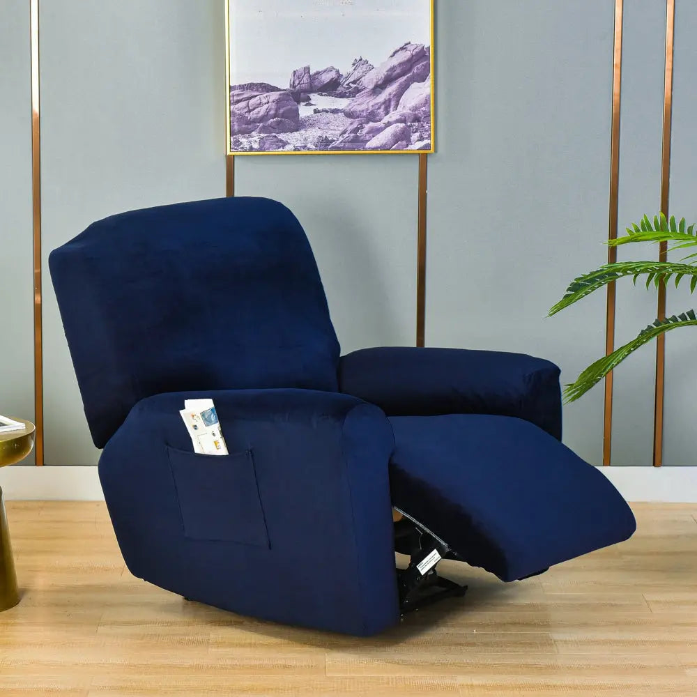 Durable Solid Color Sofa Cover cover for Leather Recliner Soft Water Repellent Recliner Chair Slipcovers Crfatop %sku%